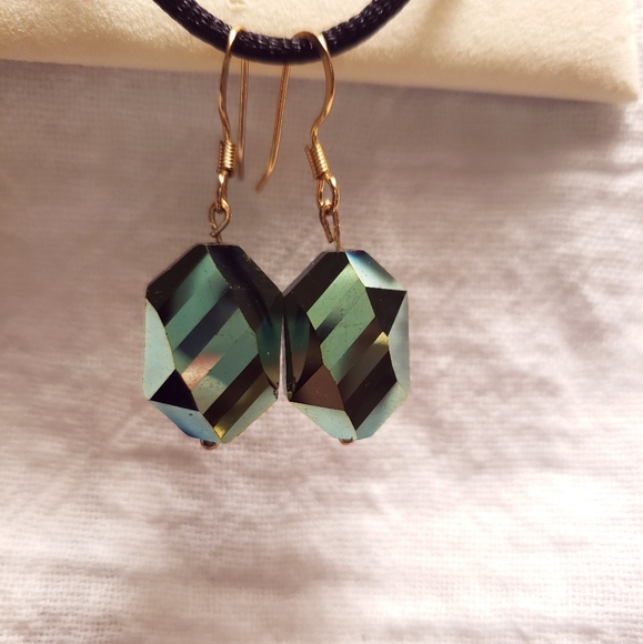 moon crystal Jewelry - Vintage crystal moon earrings